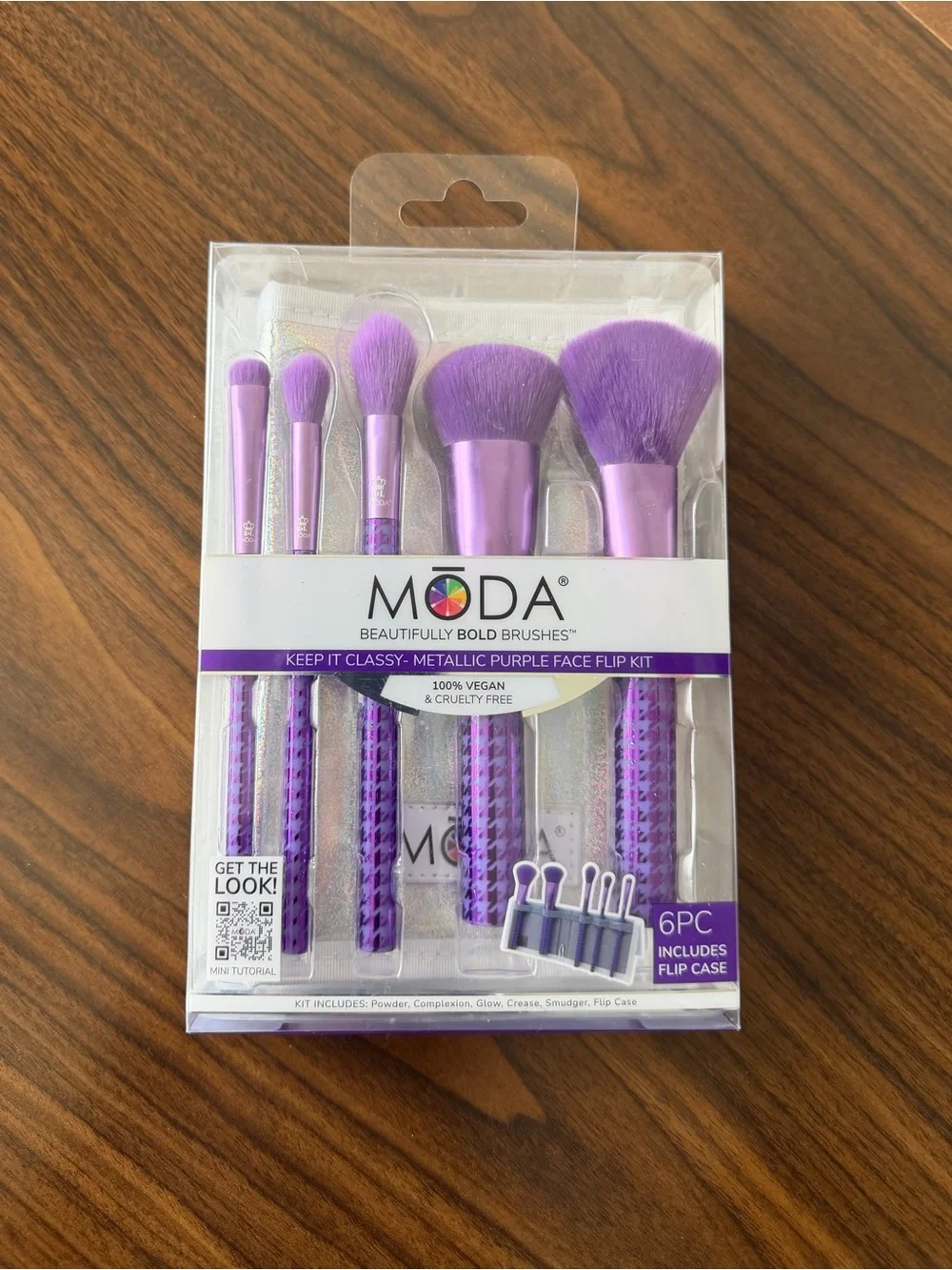 Shi by JOURNEYS Metallic Purple 5-Piece Makeup Brush Set